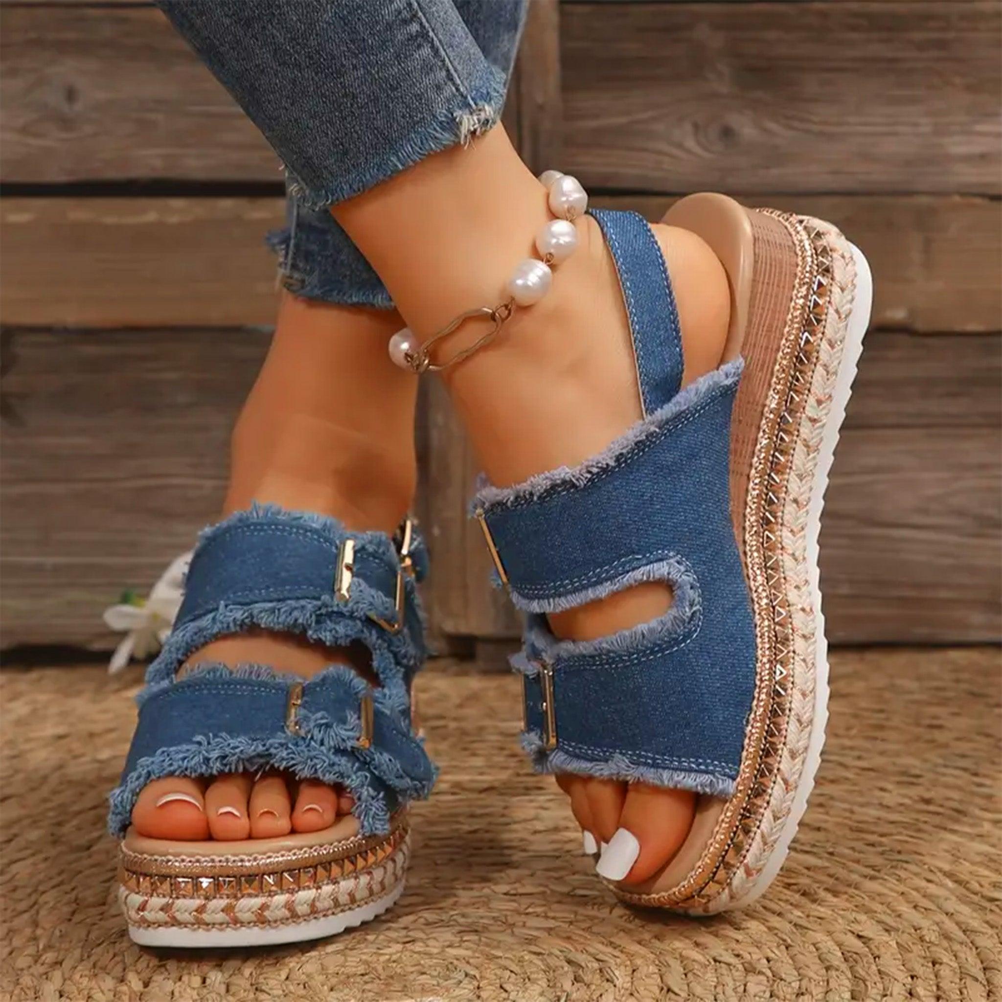 Ella | Denim Sandals