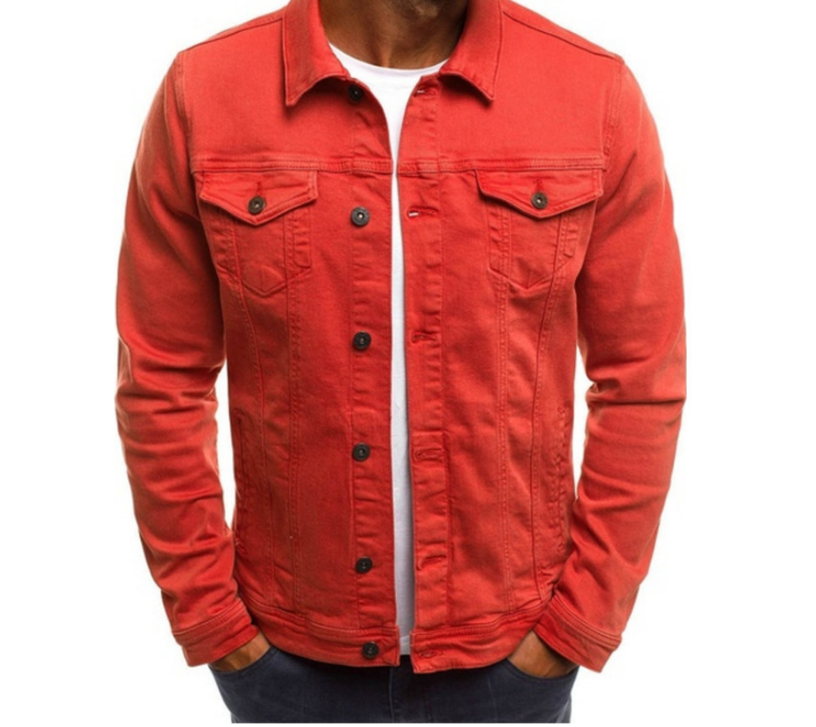 Gerald - Coloured denim jacket for men