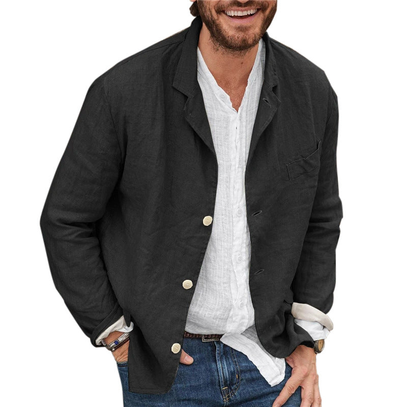 Grant - Loose jacket in cotton and linen