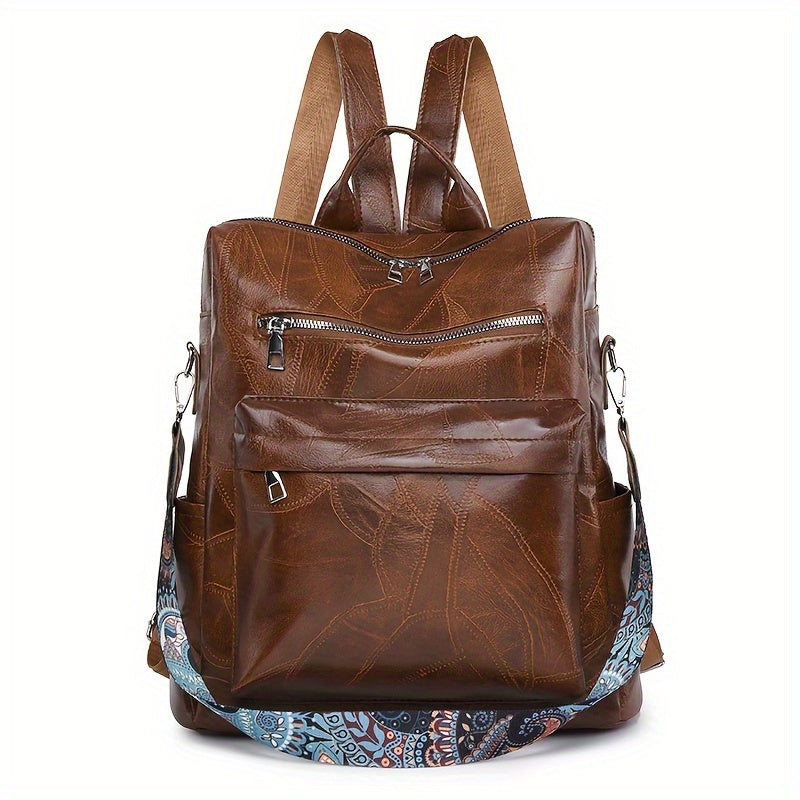 Convertible Retro Leather Backpack For Women