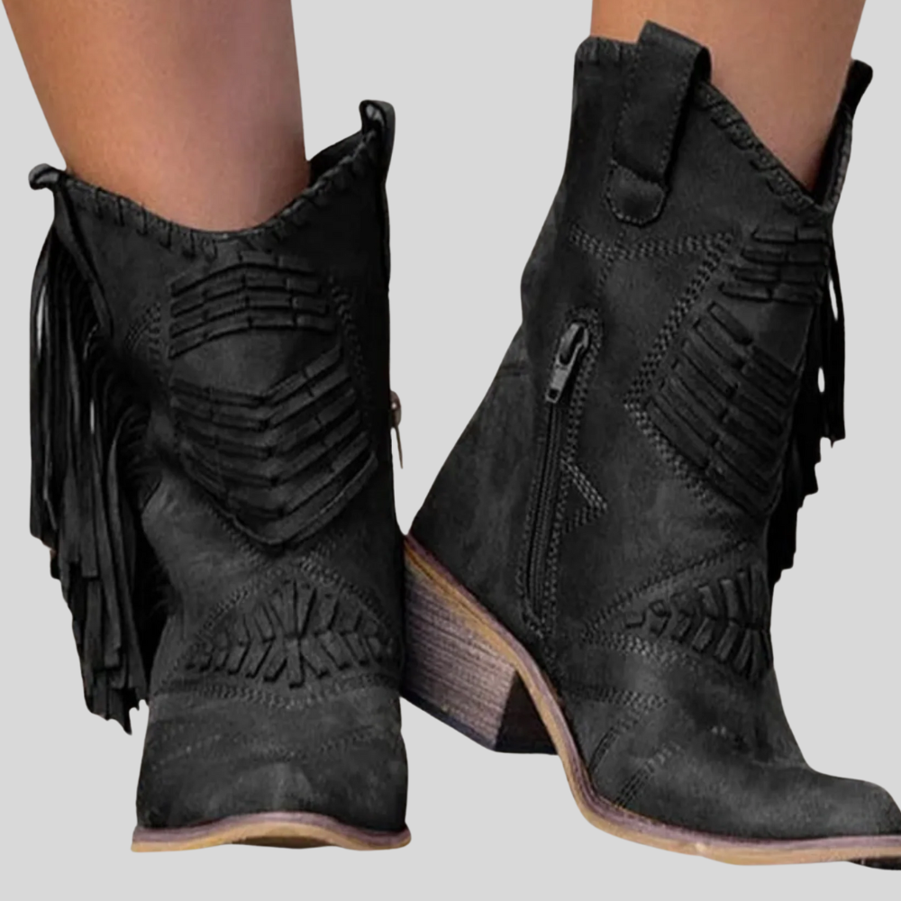 Cowely - Cowgirl Boots with Fringes