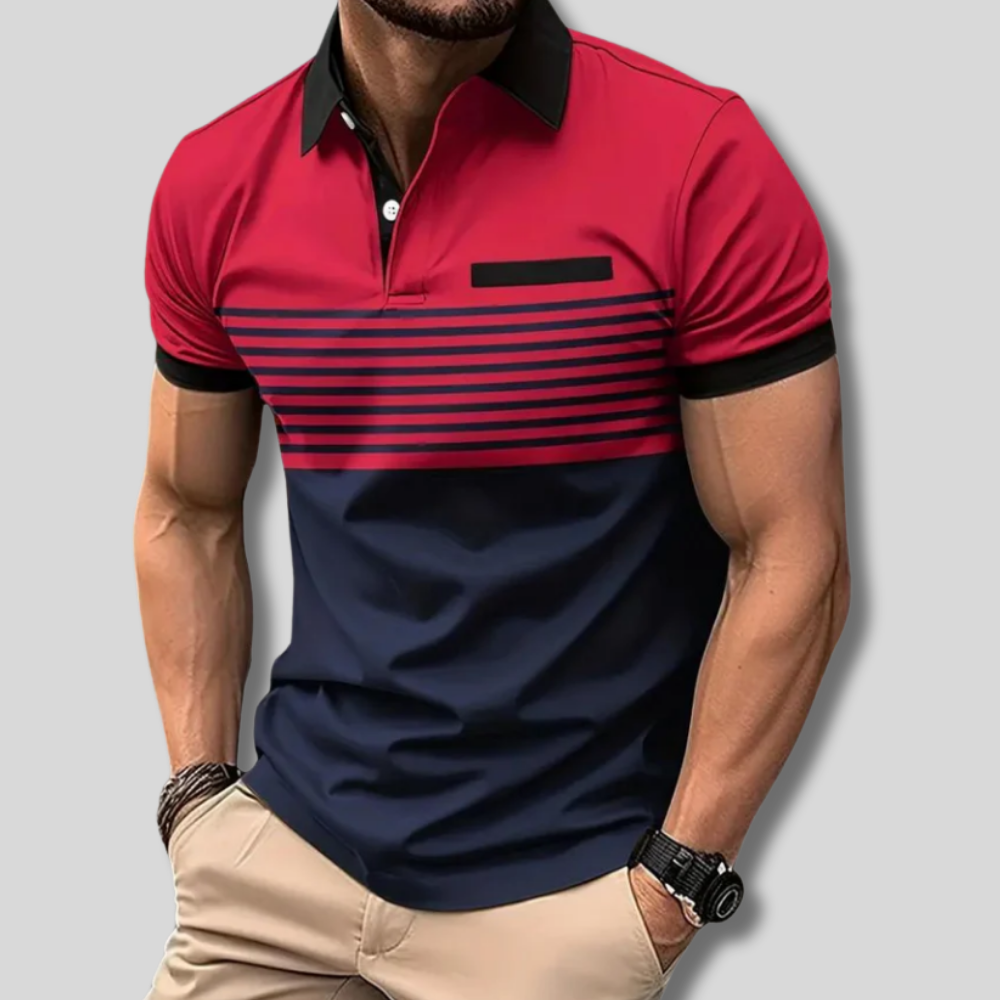 Edward - Striped men's polo shirt