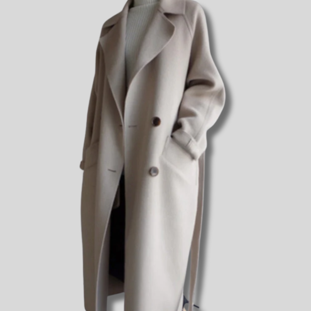 Esmee - Elegant Wool Trench Coat for Women