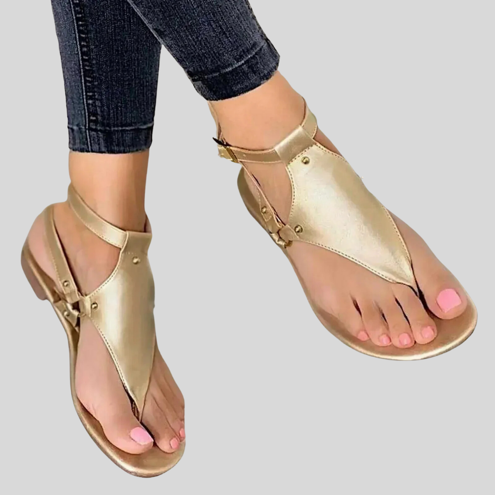 Murron - Women's flat sandals with buckle straps