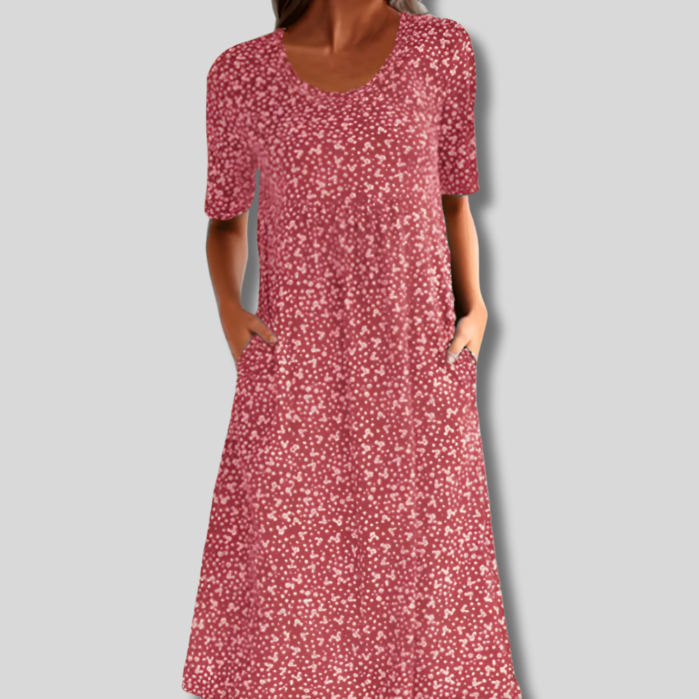 Qahira - Casual Round Neck Dress