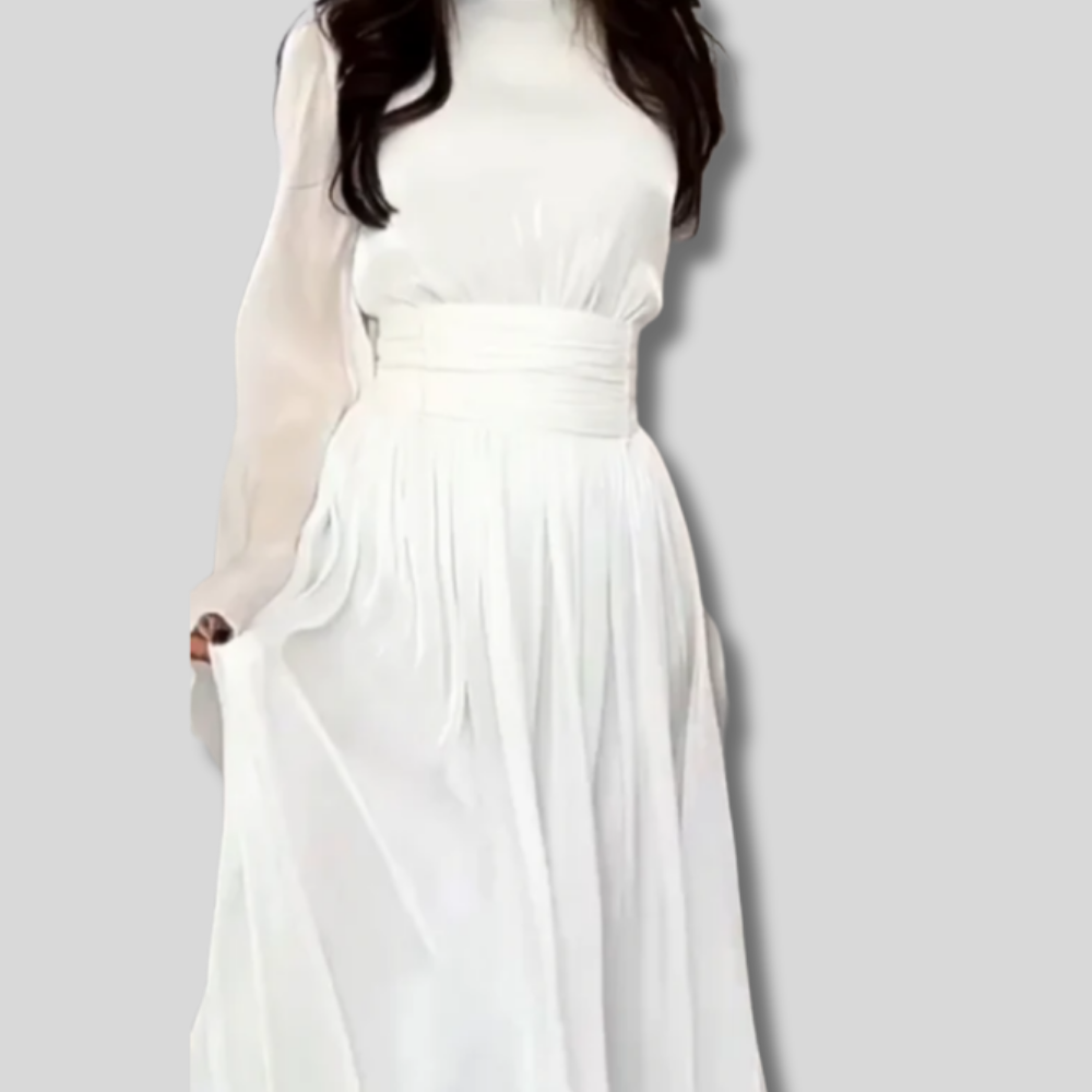 Jennifer | Women's Dress | Trendy Maxi Dress with Bow Belt | Elegant & Comfortable