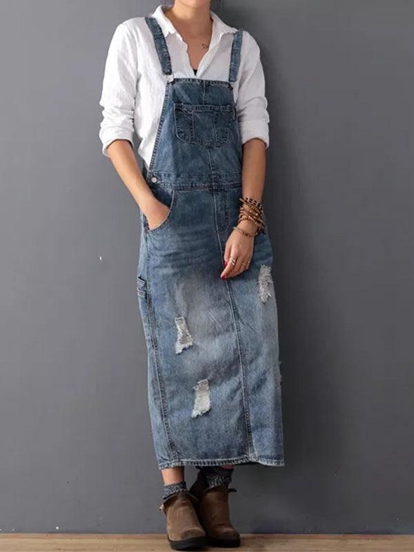 Vintage | Denim Dungaree Dress