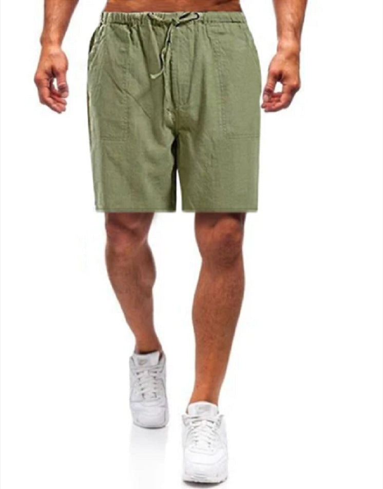 Beau - Men's linen shorts in large sizes