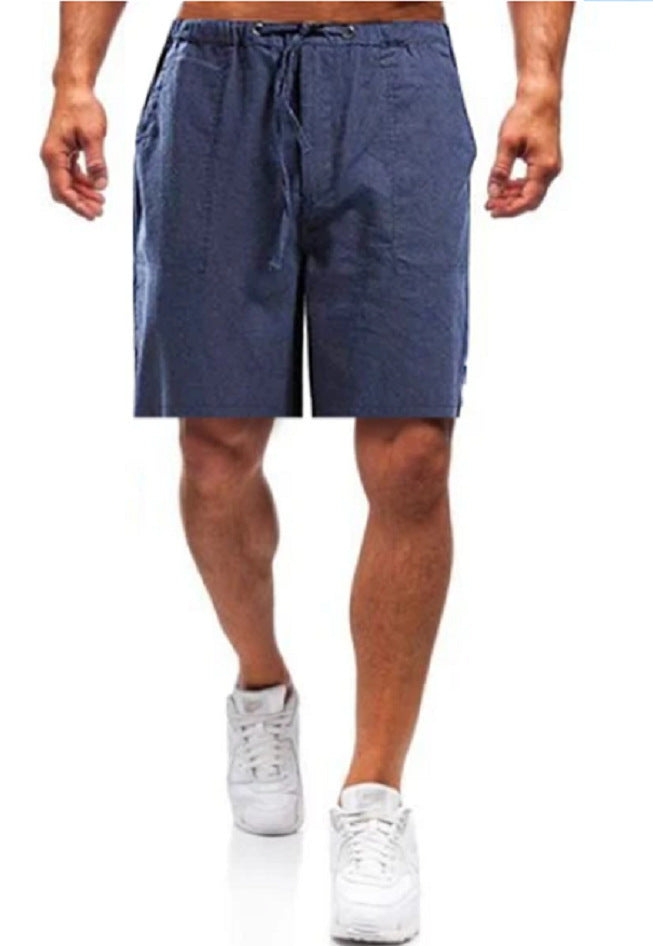 Beau - Men's linen shorts in large sizes