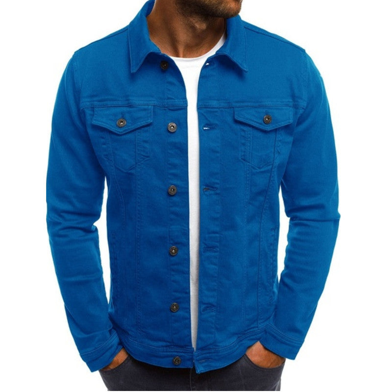 Gerald - Coloured denim jacket for men