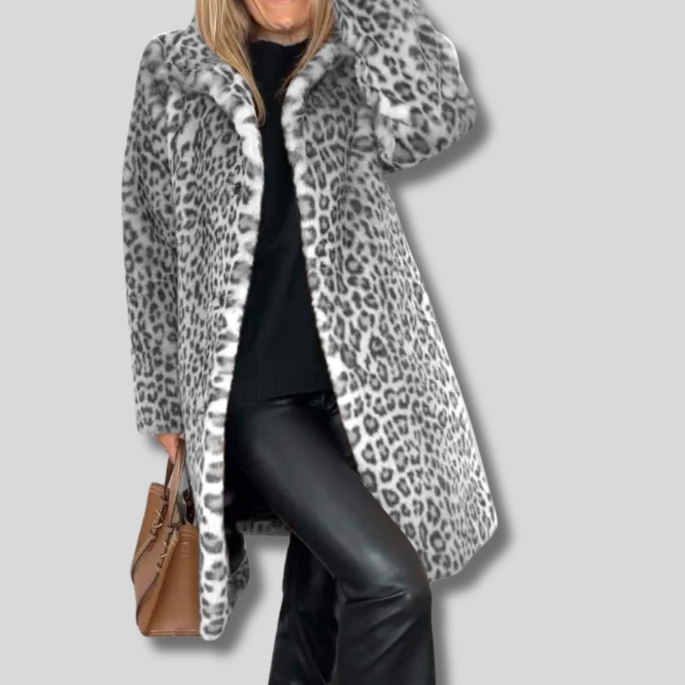 Ann - Leopard Print Coat for Women