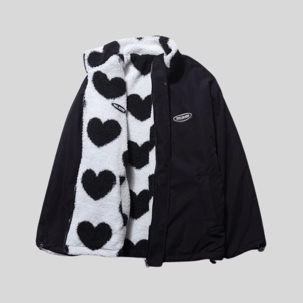 Billie -  Double-sided heart coat for Women