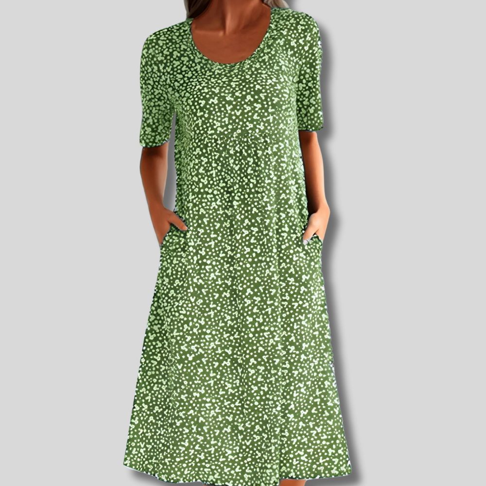 Qahira - Casual Round Neck Dress