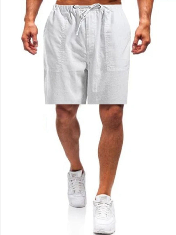 Beau - Men's linen shorts in large sizes