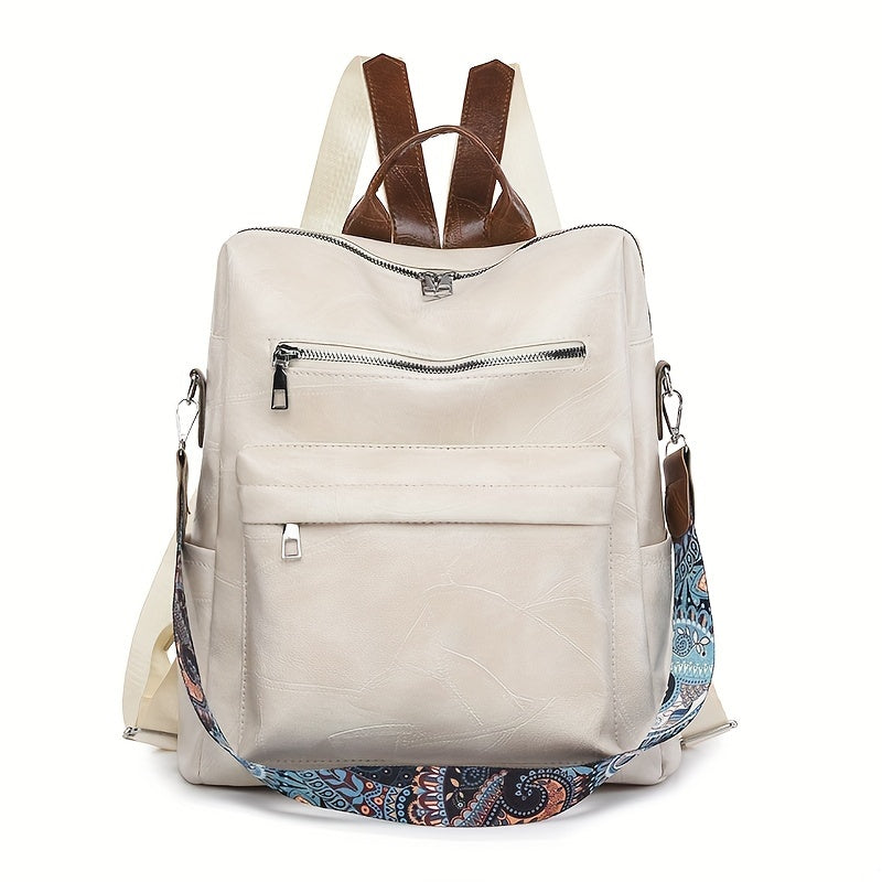 Convertible Retro Leather Backpack For Women