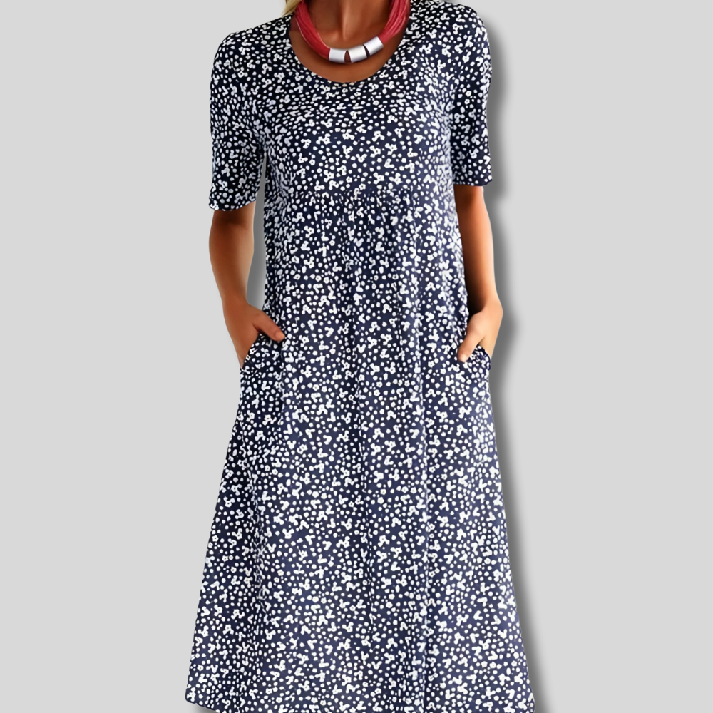 Qahira - Casual Round Neck Dress