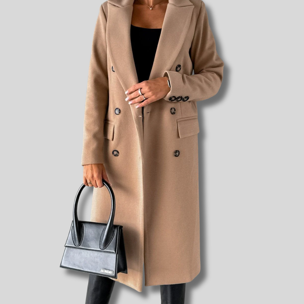 Walcey - Elegant Long Trench Coat for Women