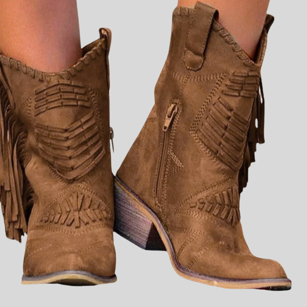 Cowely - Cowgirl Boots with Fringes