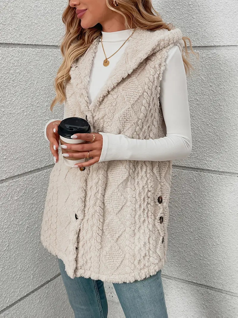 Hazel | Hooded Fur Vest