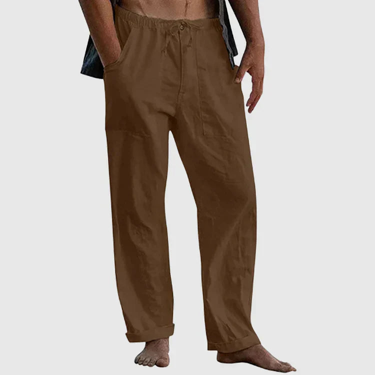 Adam - Linen beach trousers for men, loose fit