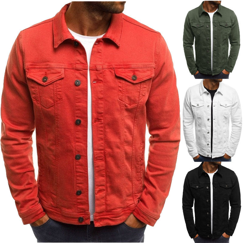 Gerald - Coloured denim jacket for men