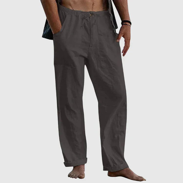 Adam - Linen beach trousers for men, loose fit