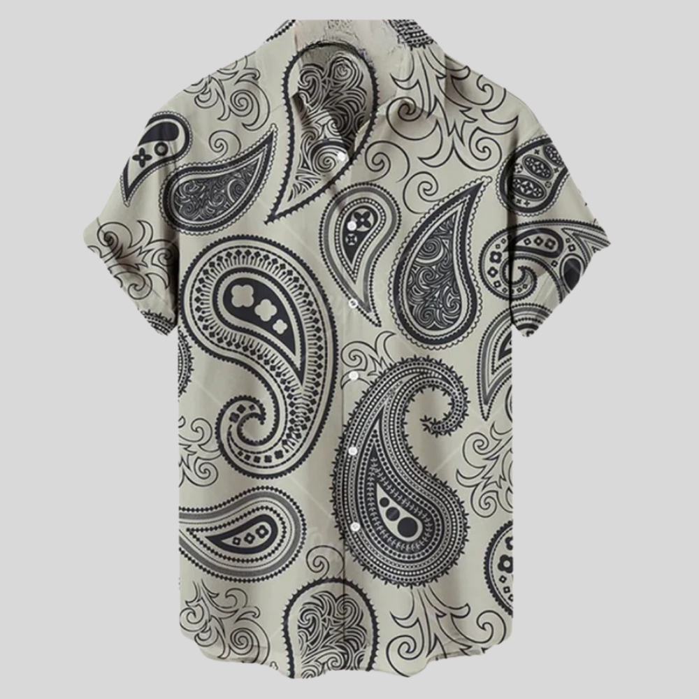 Damian - Comfortable printed men's short-sleeved shirt