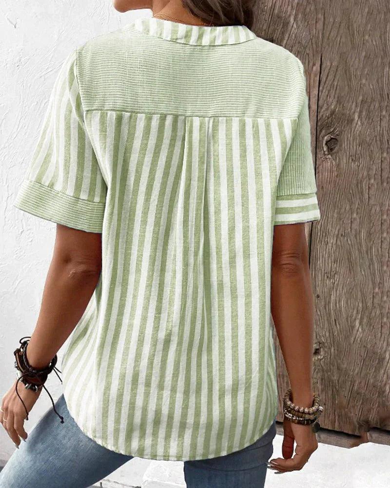 Aurora | Striped Soft Blouse