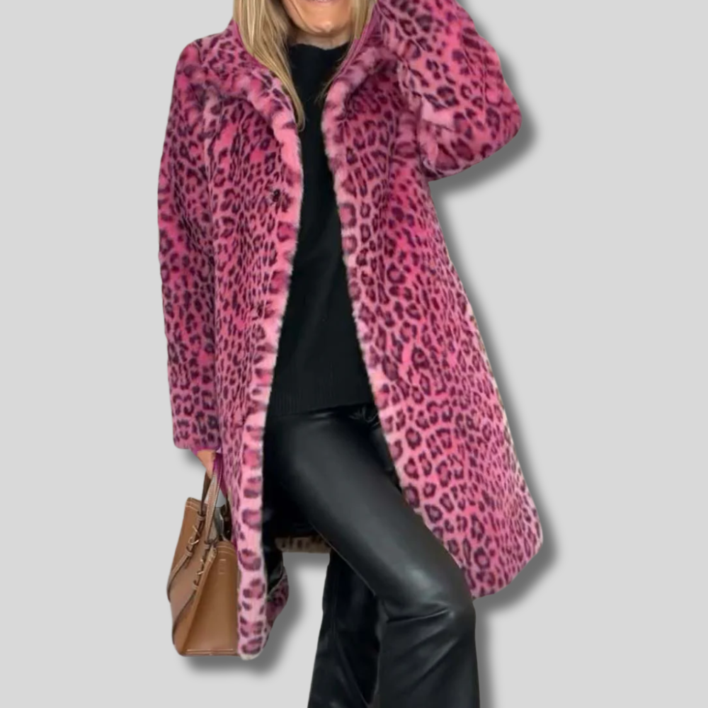 Ann - Leopard Print Coat for Women