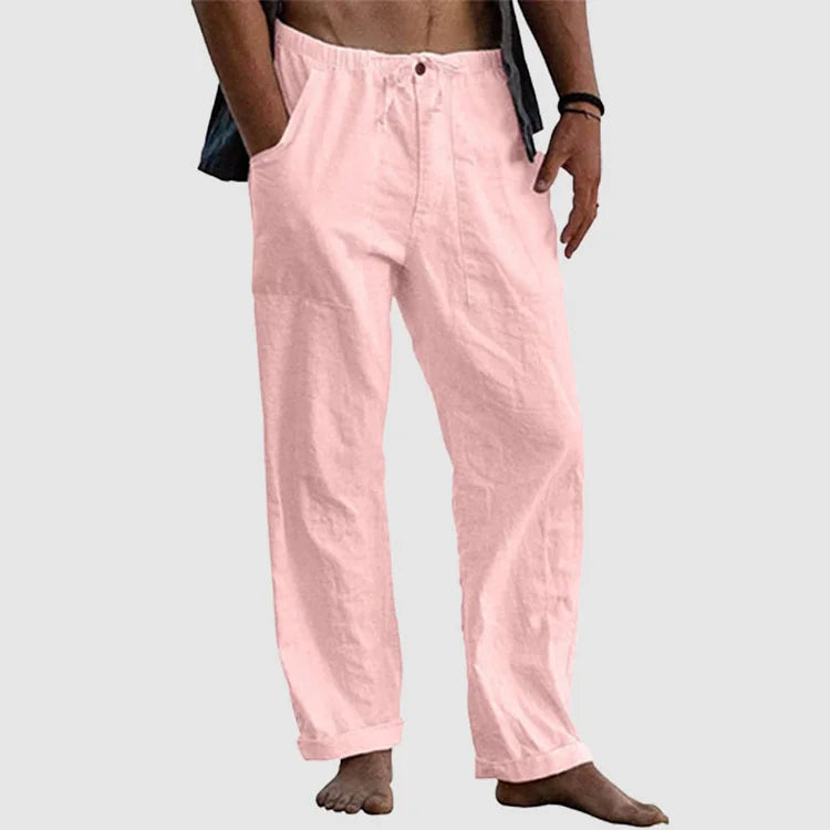 Adam - Linen beach trousers for men, loose fit