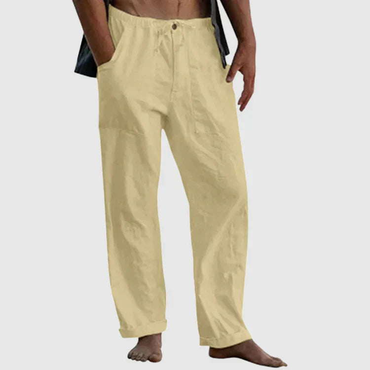 Adam - Linen beach trousers for men, loose fit