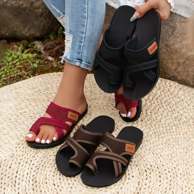 Lyn | Mesh Slide Sandals