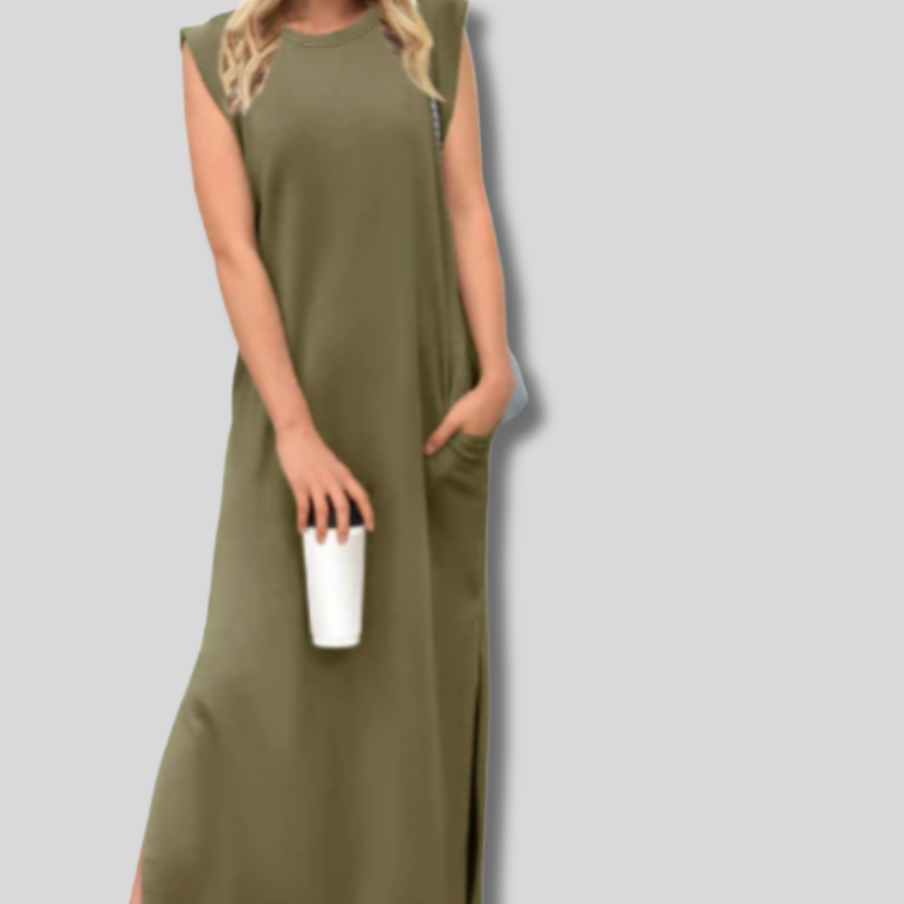 Splitstun - Loose Maxi Dress with Split - Stylish & Comfortable Women's Summer Dress