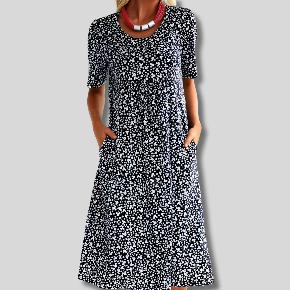 Qahira - Casual Round Neck Dress