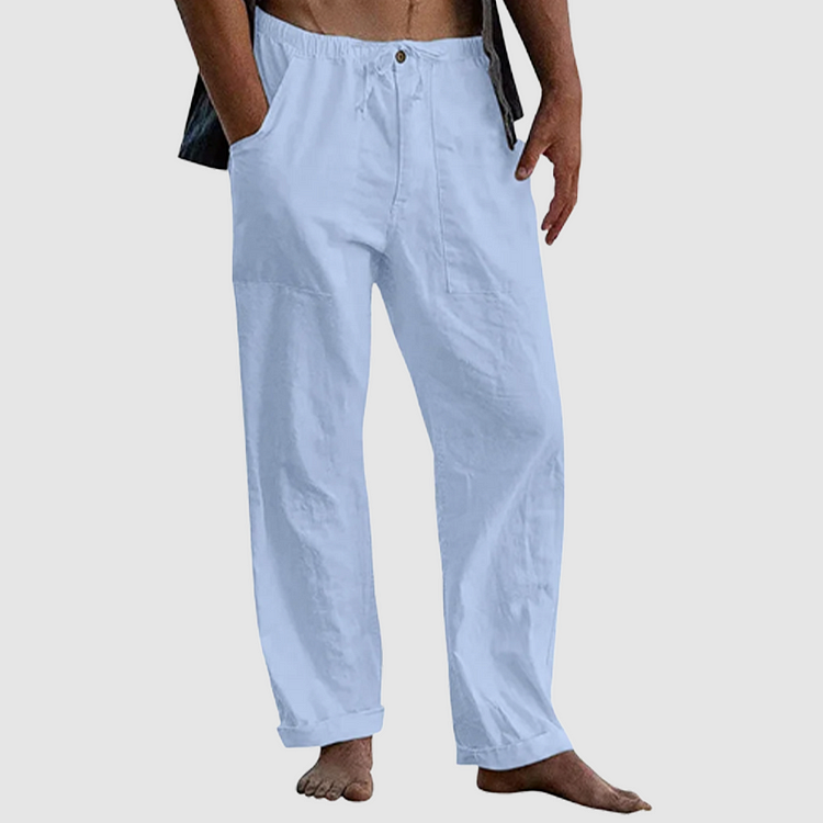 Adam - Linen beach trousers for men, loose fit