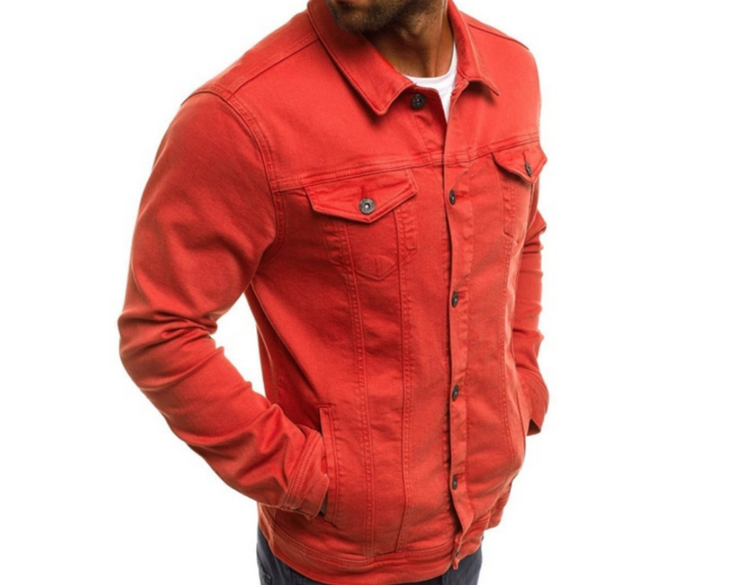 Gerald - Coloured denim jacket for men