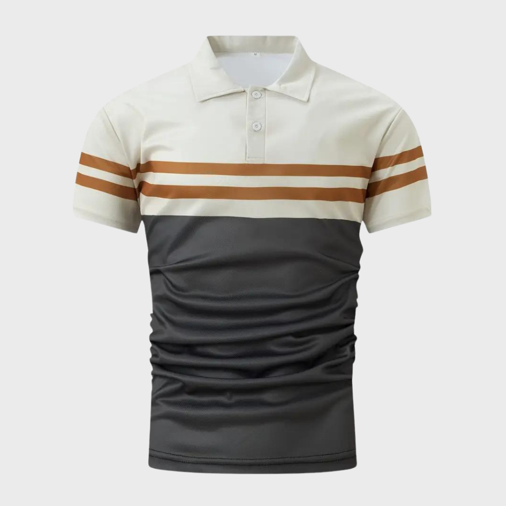 Enrico - Casual striped polo shirt for men