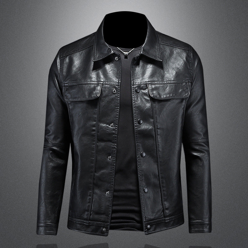 Giles - Leather biker jacket