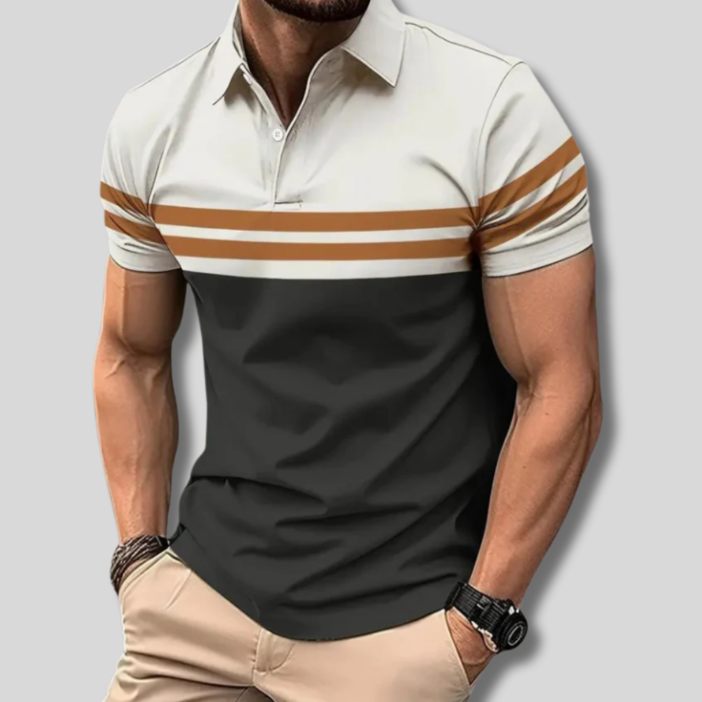 Enrico - Casual striped polo shirt for men