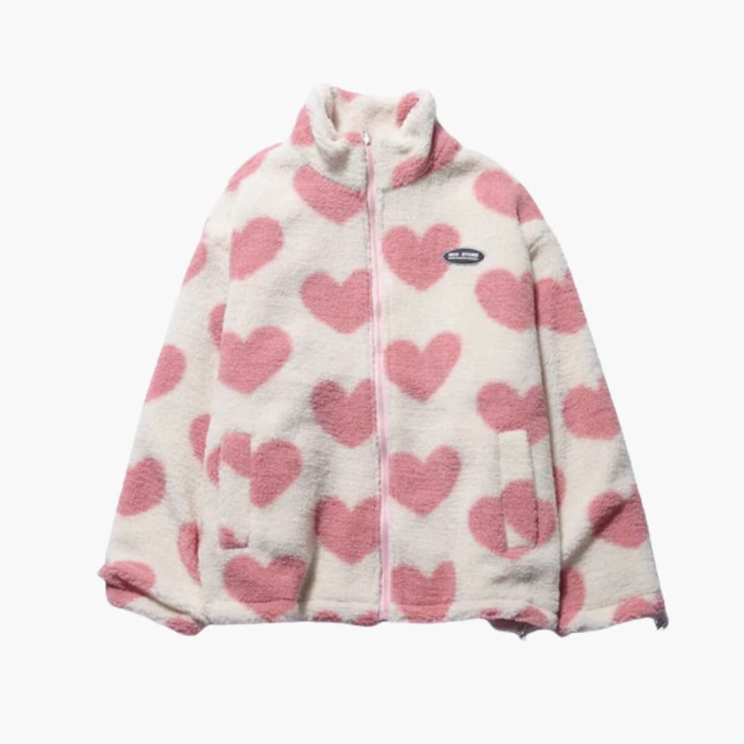 Billie -  Double-sided heart coat for Women