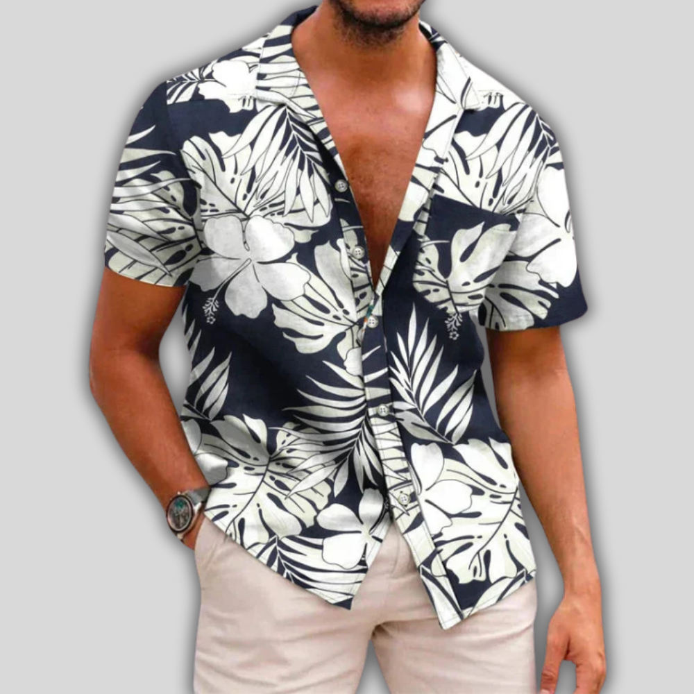 Koen - Floral Shirt with Short Sleeves