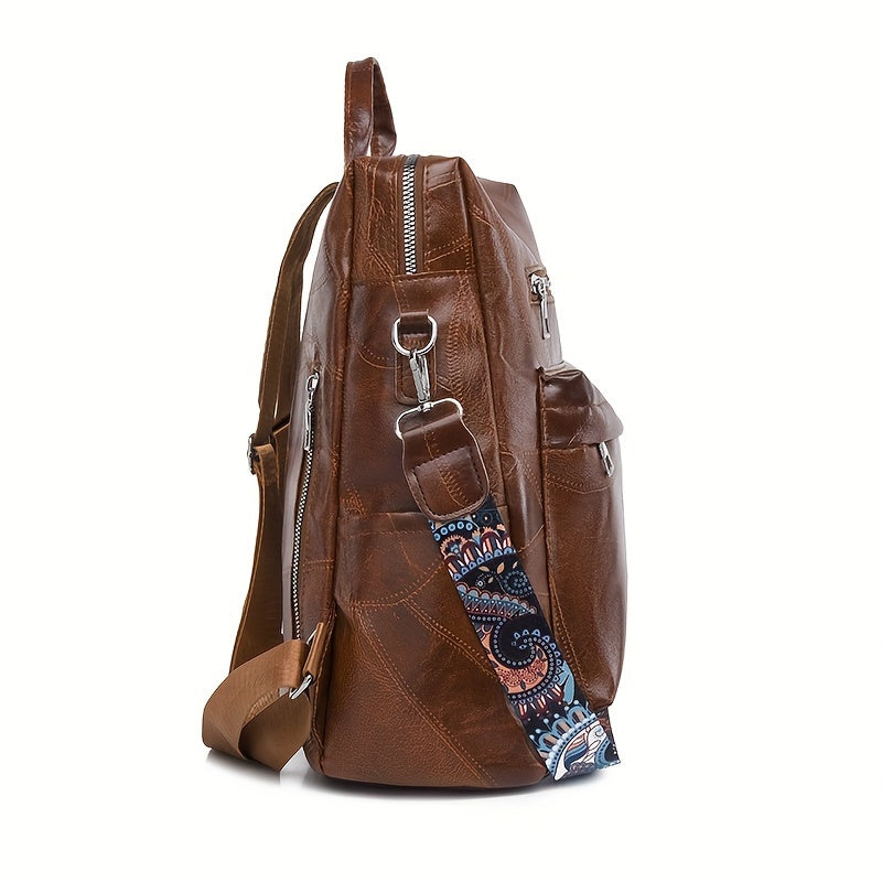 Convertible Retro Leather Backpack For Women