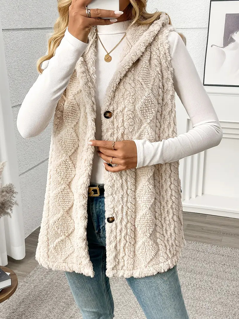 Hazel | Hooded Fur Vest