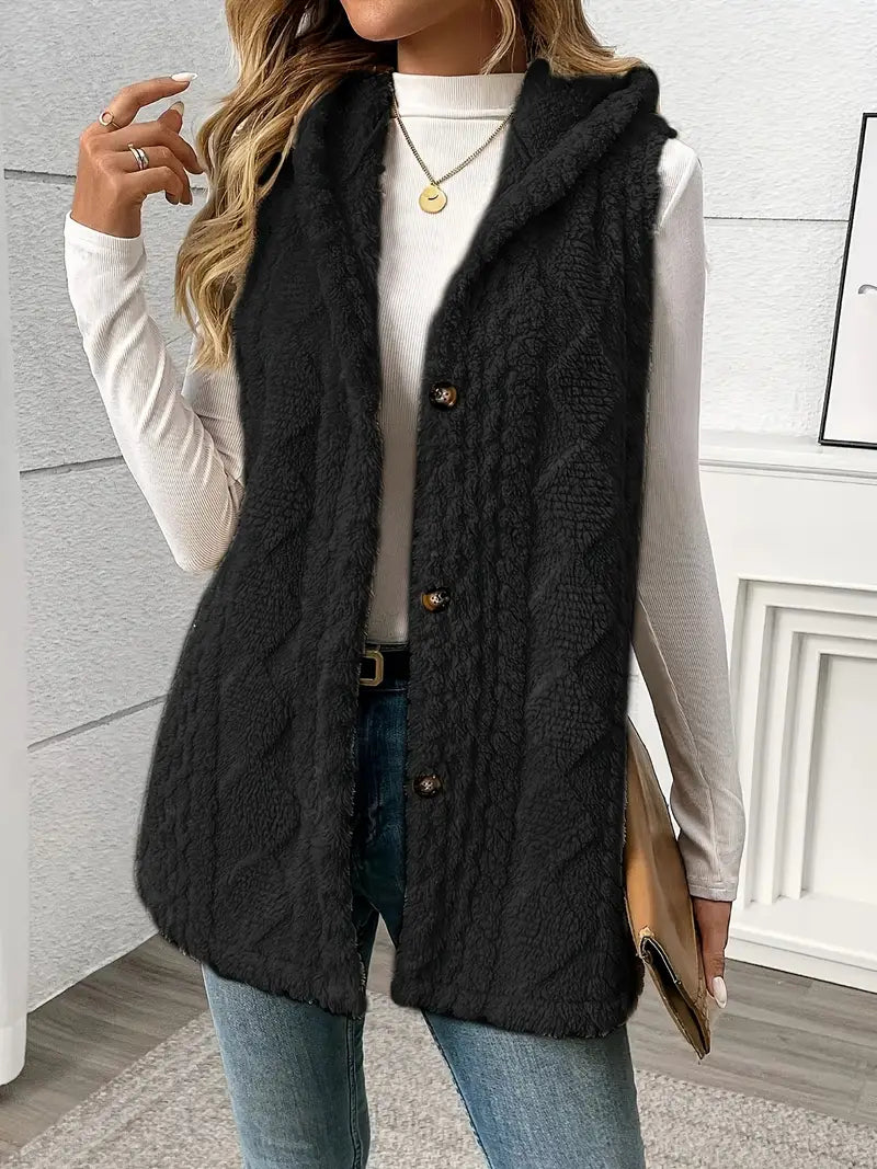 Hazel | Hooded Fur Vest