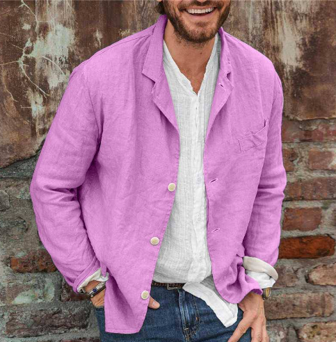 Grant - Loose jacket in cotton and linen