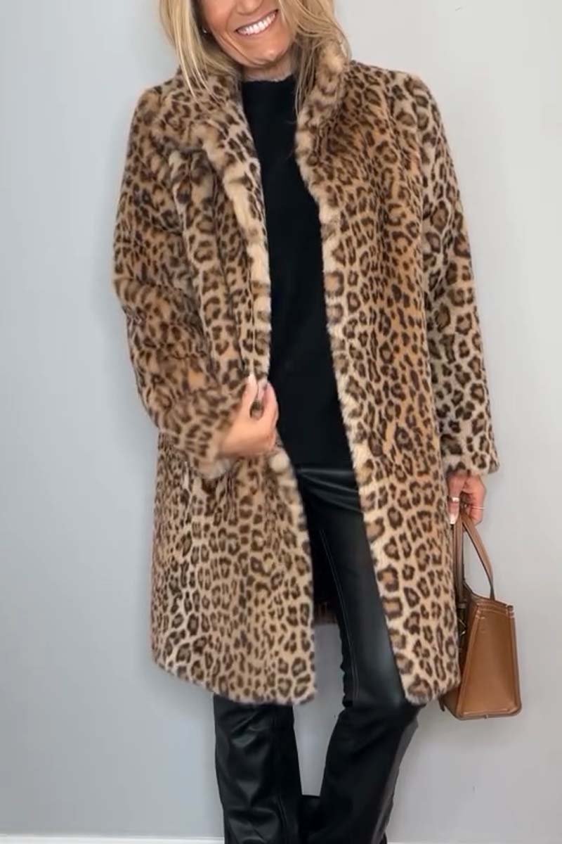 Ann - Leopard Print Coat for Women