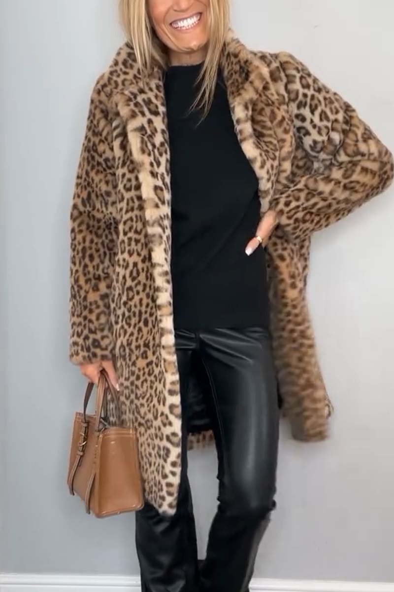 Ann - Leopard Print Coat for Women