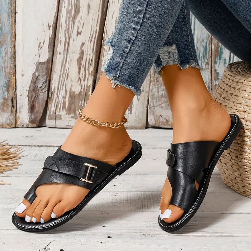 Hayley - Leather Flip Flop